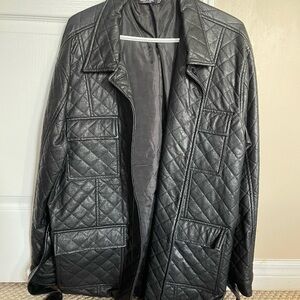 Quilted Faux Leather Jacket
